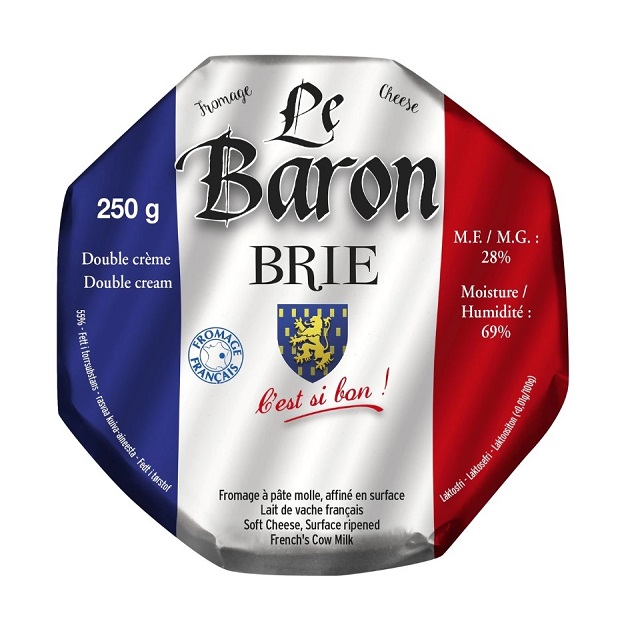 Le Baron brie white mold cheese 250g ( Lactose free )